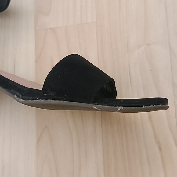 Steve Madden Darcie Black Suede Tassel Block heel Sandals Size 4 - Picture 10 of 10